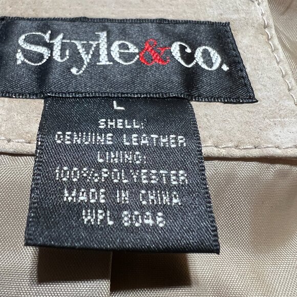 Style & Co. Suede Blazer (Size L) Quiet Luxury Statement Edgy & Elegant Suede - Picture 6 of 12